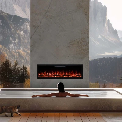 Aflamo Elite 182,8 cm Elektrokamin – Jetzt kaufen Aflamo Elite 182,8 cm schwarzer wandmontierter Elektrokamin