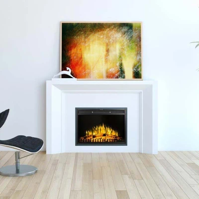 Klassischer LED-Kamin mit Strom betrieben LED Klassisch Einbaukamin - 74 cm