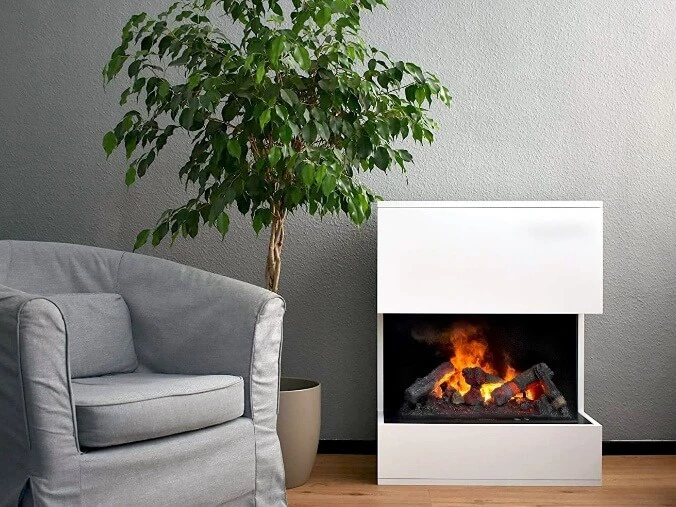 Opti-myst standing fireplace