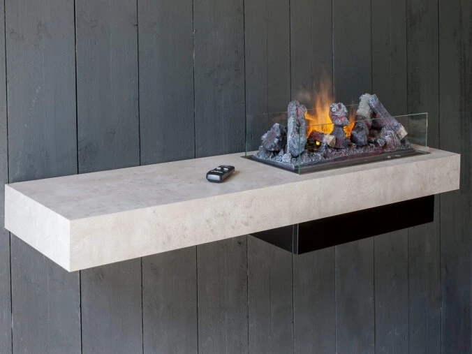 Opti-myst hanging fireplace